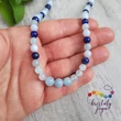 Lapis lazuli, kalcedon akvamarin 6 mm-es gyöngysor
