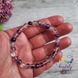 Fluorit lila 6 mm-es ásvány karkötő