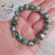 Zöld pettyes jáde 10 mm-es férfi ásvány karkötő