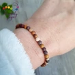 Matt mookait jáspis 4 mm-es ásvány karkötő