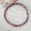 Lepidolit 4 mm-es ásvány karkötő