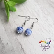 Világos szodalit 8 mm-es ásvány fülbevaló