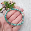 Türkiz (perui krizokolla türkiz) 6 mm-es ásvány karkötő