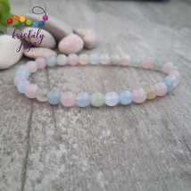 Berill (akvamarin morganit) 6 mm-es ásvány karkötő