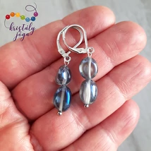 Akva aura nugget nemesacél ásvány fülbevaló