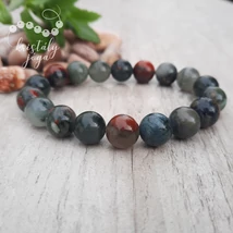 Heliotróp (vérkő) 10 mm-es ásvány karkötő