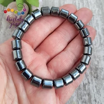 Hordó hematit 8 mm-es ásvány karkötő