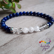 Lapis lazuli, hegyikristály ásvány karkötő