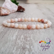 Rózsaopál 6 mm-es ásvány karkötő