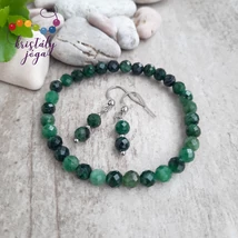 Smaragd 5 mm-es fazettált drágakő szett