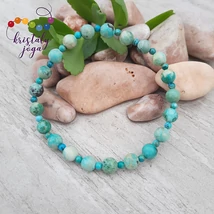 Türkiz (perui krizokolla türkiz) 6 mm-es ásvány karkötő