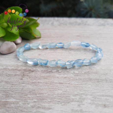 Akvamarin nugget ásvány karkötő