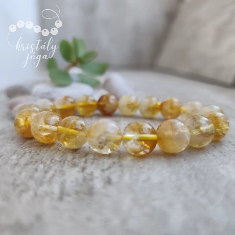 Citrin 10 mm-es ásvány karkötő