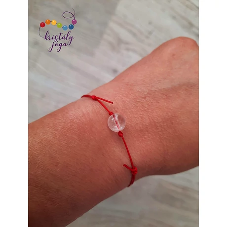 Hegyikristály 8 mm-es ásvány karkötő (microcord)
