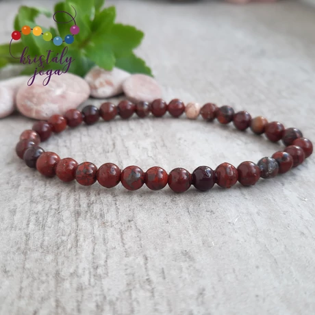 Breccsajáspis 6 mm-es ásvány karkötő