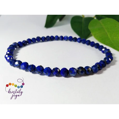 Lapis lazuli 4 mm-es fazettált ásvány karkötő