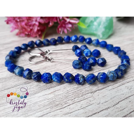 Lapis lazuli 6 mm-es fazettált ásvány szett