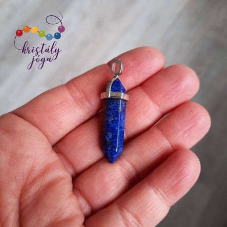 Lapis lazuli kétcsúcs ásvány medál