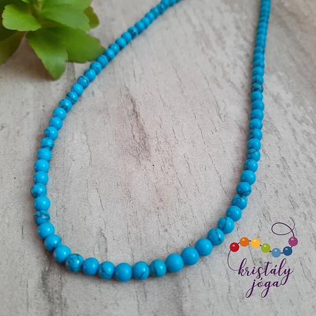Rekonstruált türkiz 4 mm-es gyöngysor