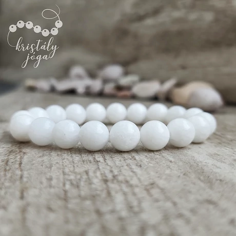 Tejkvarc (hókvarc) 10 mm-es ásvány karkötő